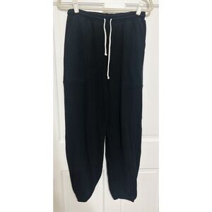 Aerie Black Joggers with White Drawstring
